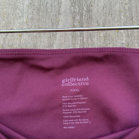 GIRLFRIEND COLLECTIVE Shorts Women's 3XL Mauve Biker Running High-Rise Athletic - Picture 6 of 7
